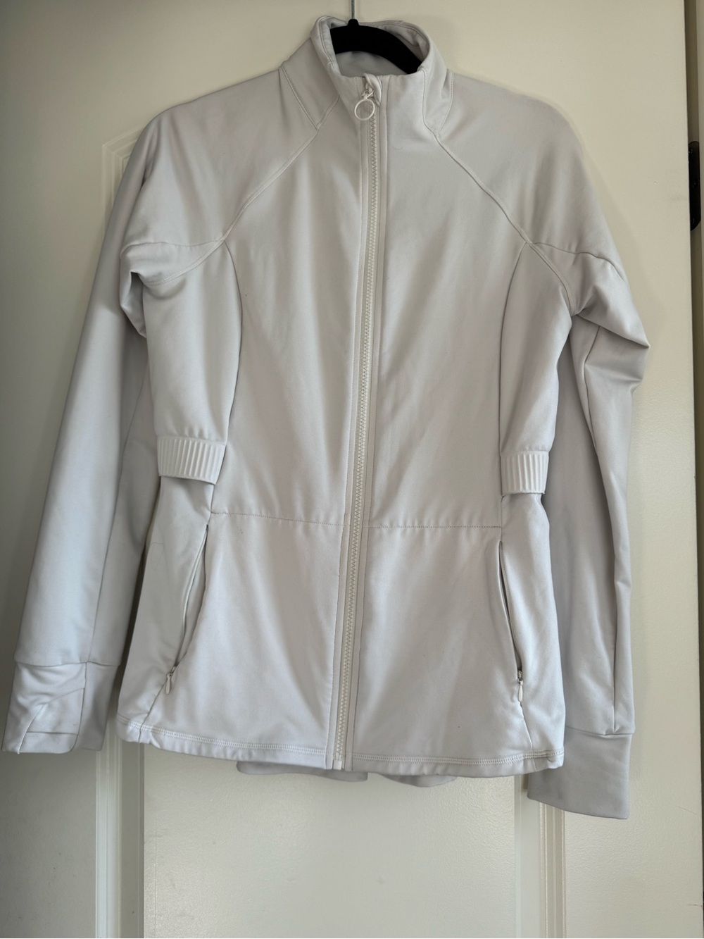 Fabletics White Full-Zip Athletic Jacket Women’s Size M